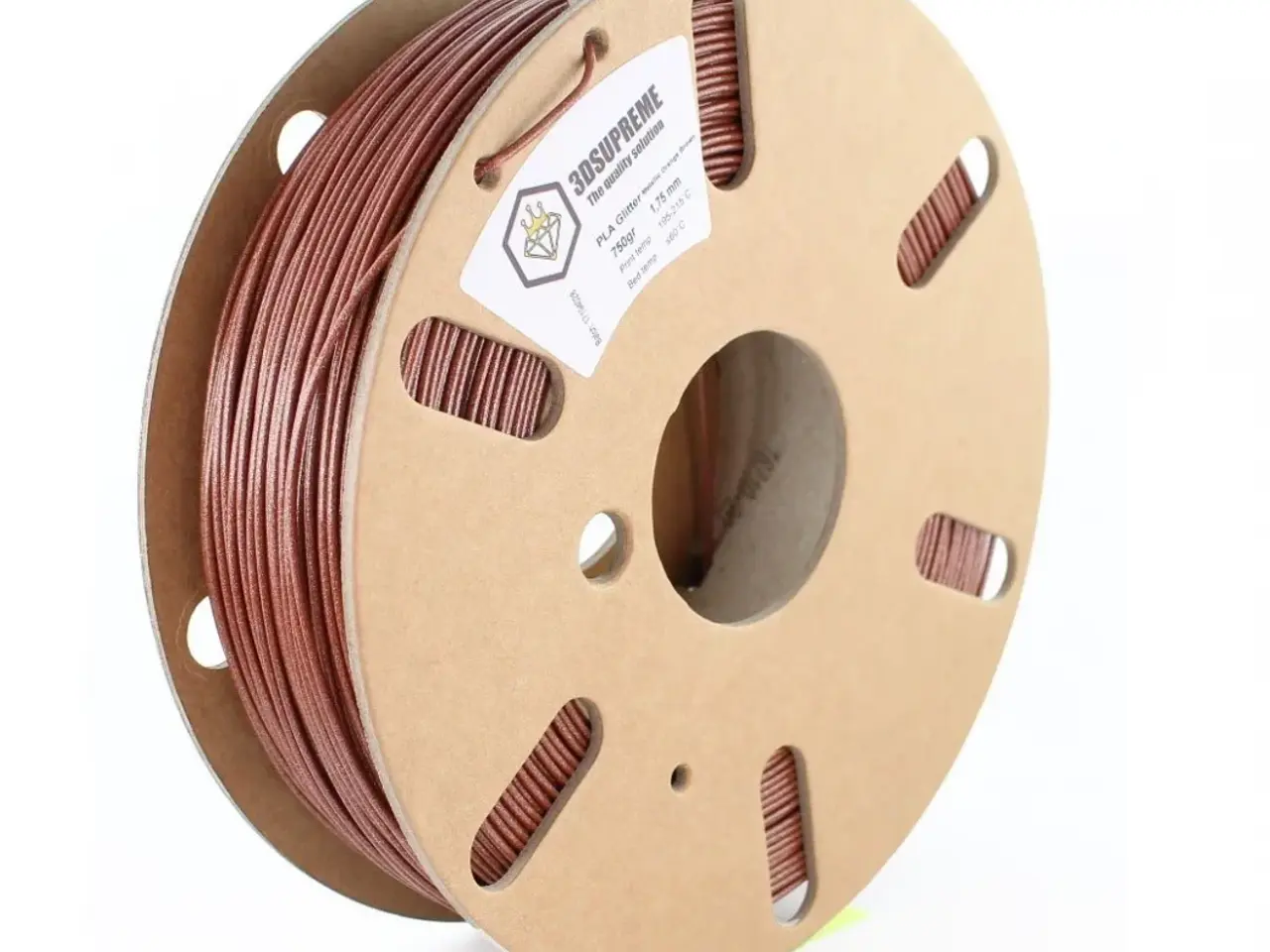 Billede 1 - Glitter - Metallic Orange Brown - 3DE Supreme - PLA PRO - 1.75mm - 1kg