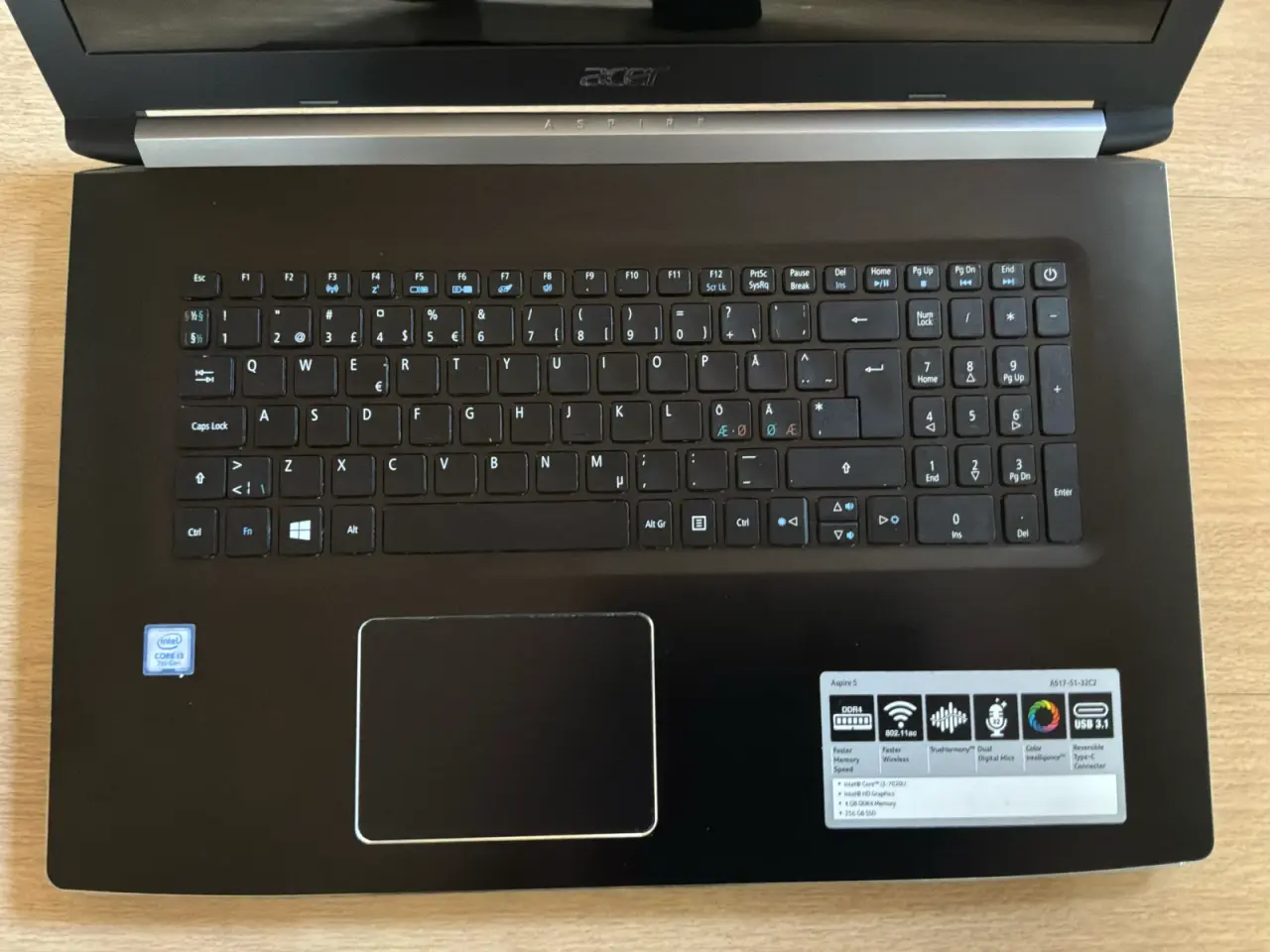Billede 2 - Acer Aspire 5 A517-51-32C2 med 17,3” skærm