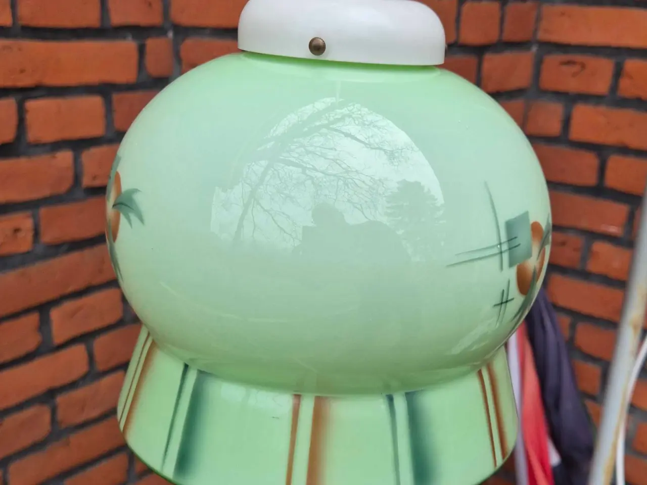 Billede 8 - Den smukkeste retrolampe i grønt glas