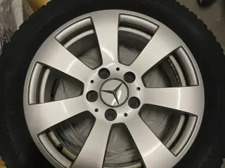 NYE Mercedes-alufælge med NY Continental vinterdæk