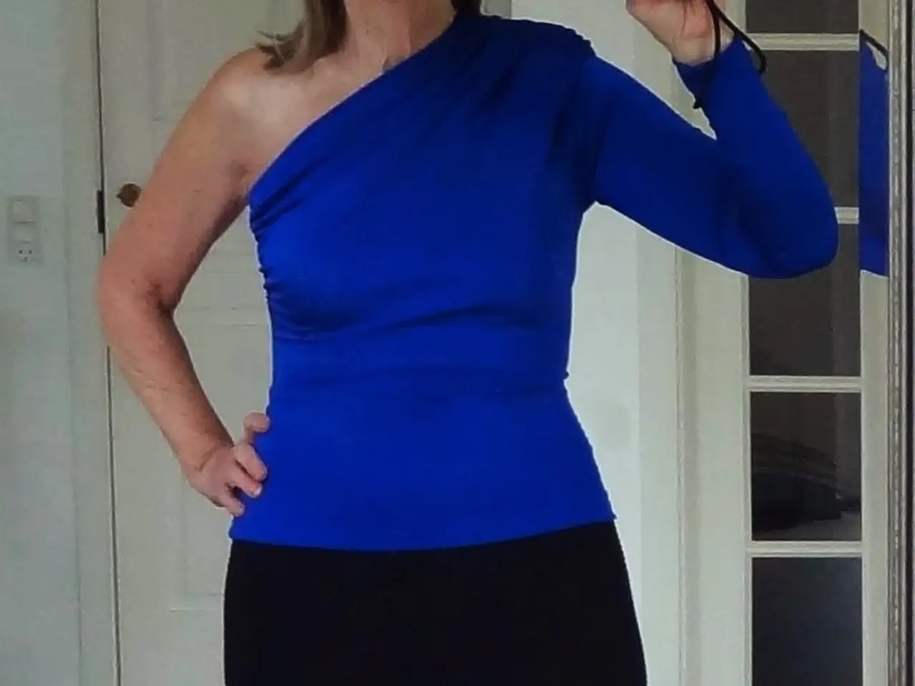 Billede 1 - Top, Gina tricot, Bluse, Overdel, str. 34, Blå,