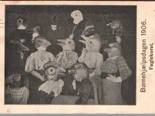 Børnehjælpsdagen 1906 - Fuglerkoret - Postkort - Brugt