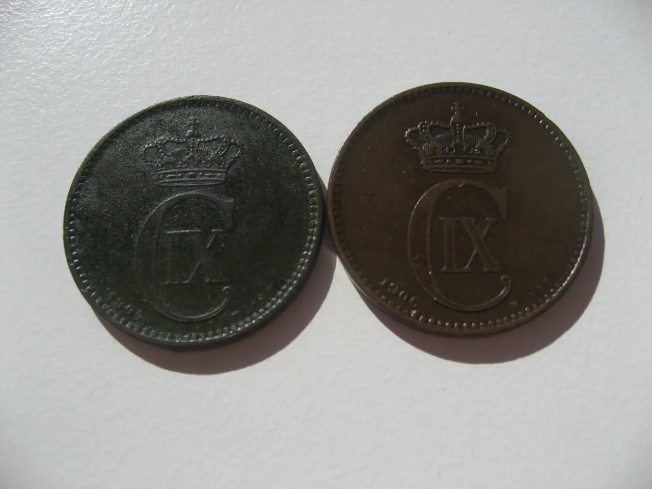 Billede 1 - Flotte delfin 5 ører 1904 & 1906, Samlet pris