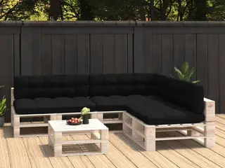 Hynder til pallesofa 7 stk. sort