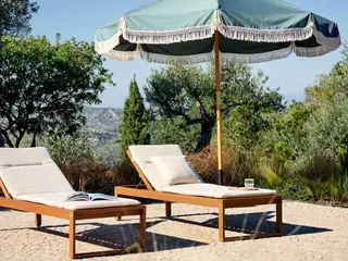 Casa parasol i træ ø300 cm kaki(ubrugt)