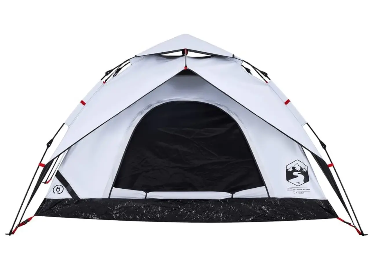 Billede 5 - Campingtelt kuppel 5 personer quick-release mørklægning - hvid