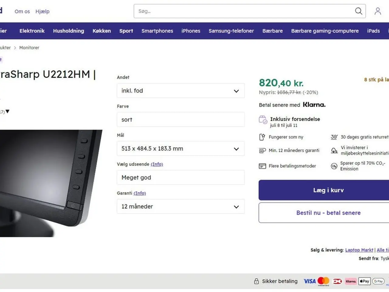 Billede 4 - Dell UltraSharp U2212HMc 22 tommer skærm