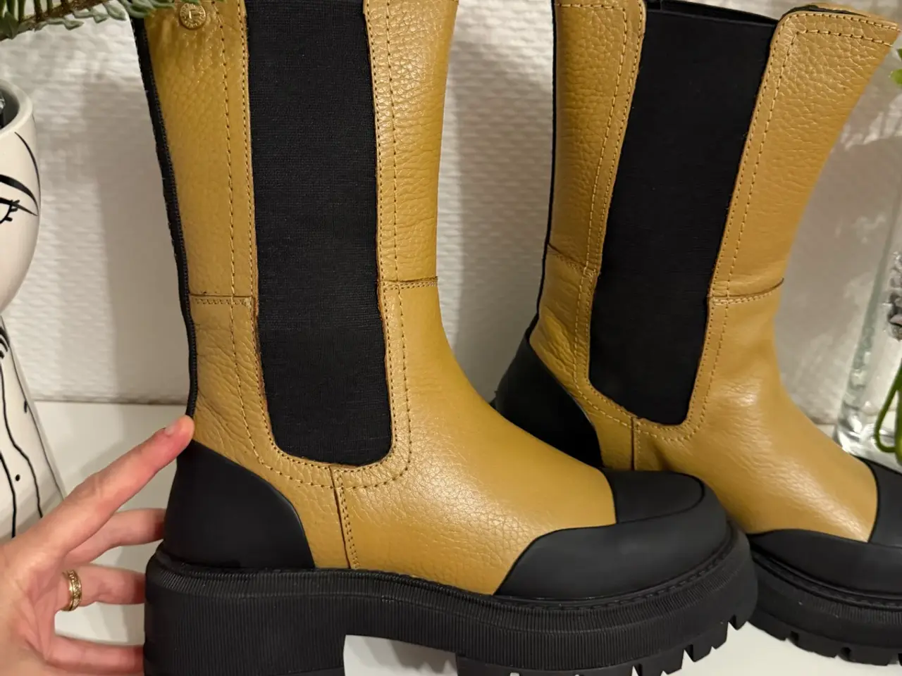 Billede 1 - Læder camel boot