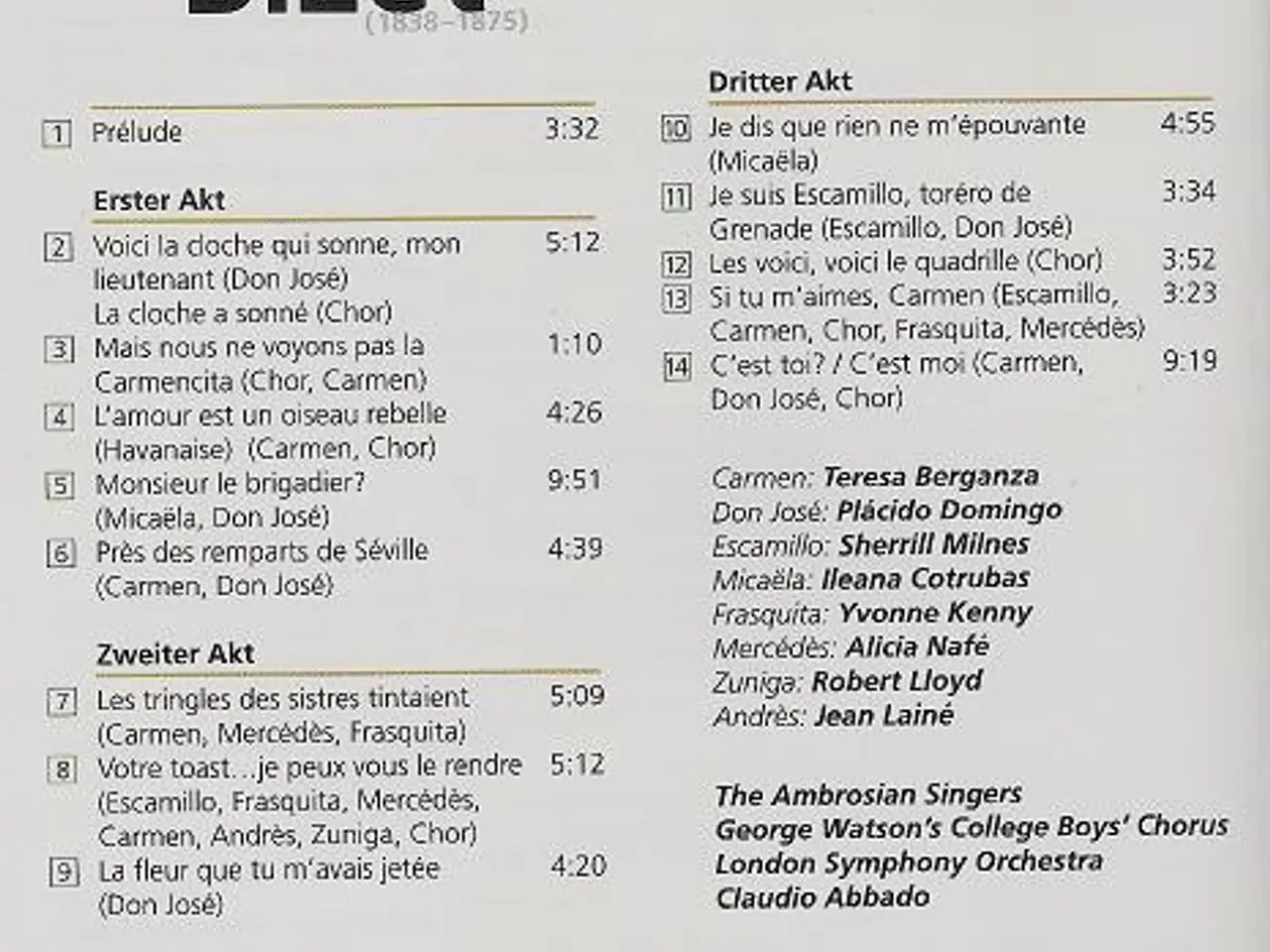 Billede 2 - Georges Bizet – Carmen Highlights – CD