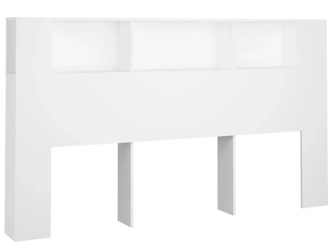 Billede 2 - Sengegavl med opbevaring 180×18,5×104,5 cm - hvid