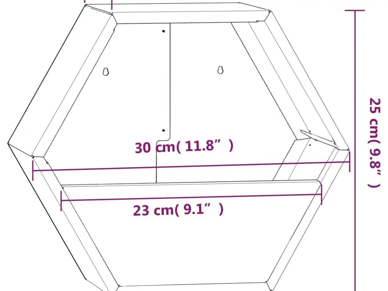 Billede 9 - Væghængte plantekasser 2 stk. 30x10x25 cm cortenstål rustfarvet