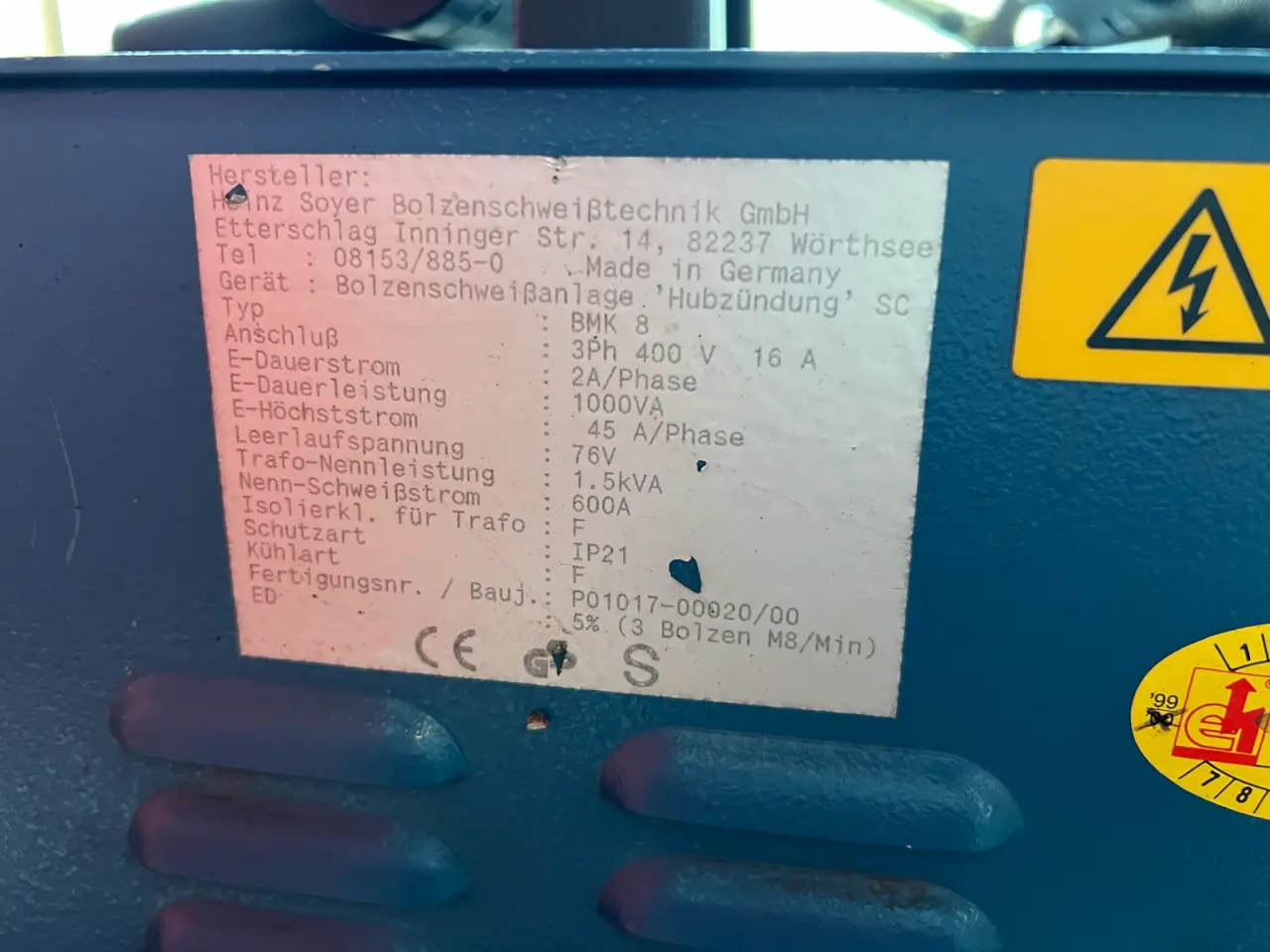 Billede 4 - Soyer BMK- 8 boltesvejsemaskine 
