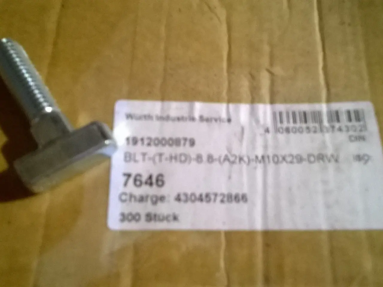 Billede 1 - Nye hammerhovedbolte M10x29mm ca550stk