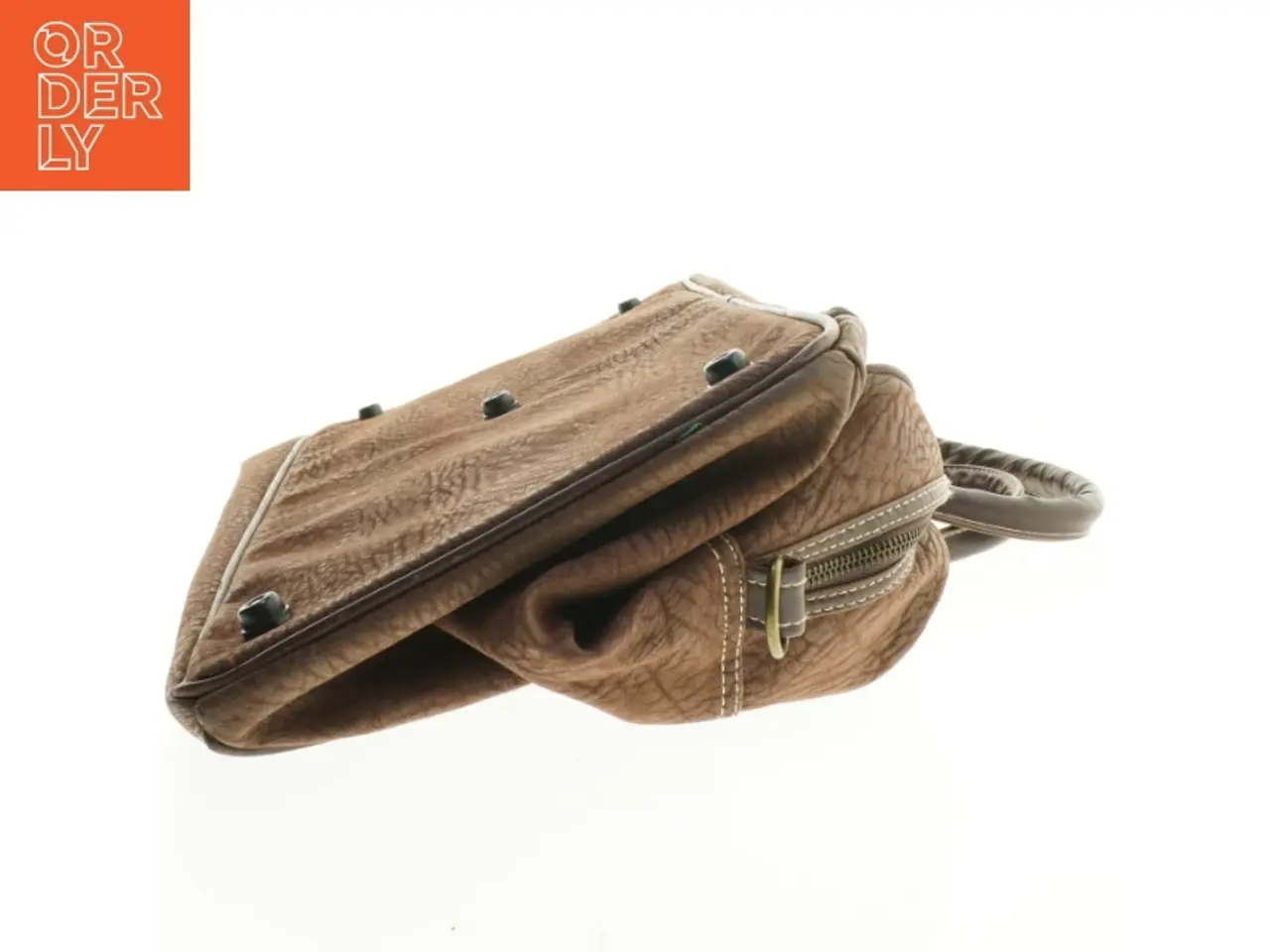 Billede 3 - Brun lædertaske fra Bolzo (str. 55 x 28 cm)
