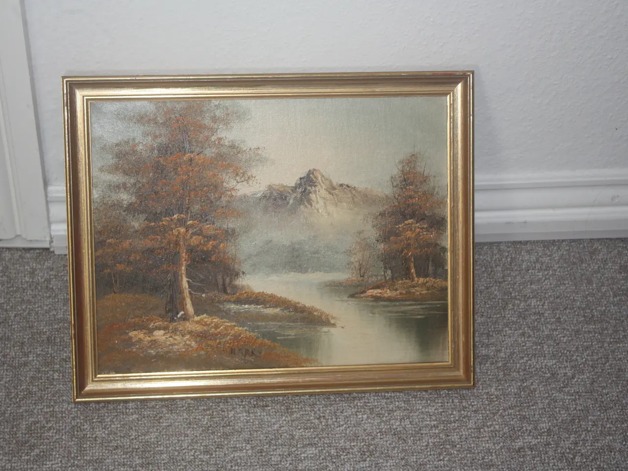 Billede 2 - Maleri med underskrift (HARRY) 45 cm x 36 cm