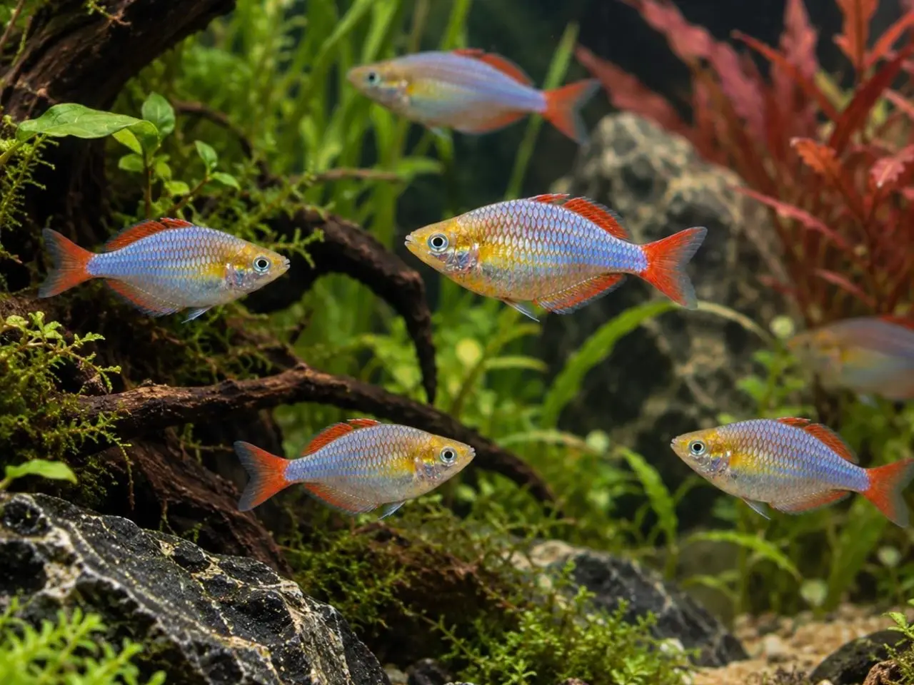 Billede 2 - Neon Dwarf Rainbow – Melanotaenia praecox