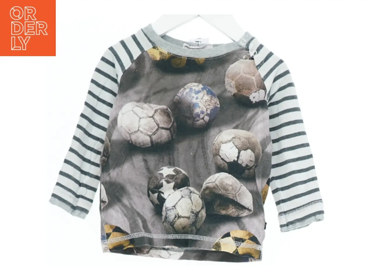 Billede 1 - Langærmet bluse med fodboldprint fra Molo (str. 80)