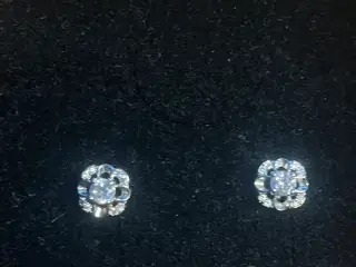 925 sterling sølv ørestikkere med diamanter