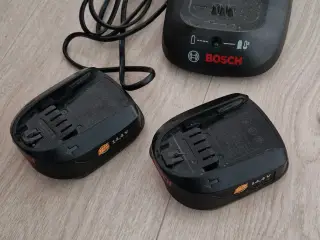 Bosch 14,4 V 1,5 Ah batterier + lader
