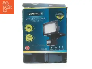 20W LED Udendørs Projektør fra Livarnolux (str. 18x15 cm)