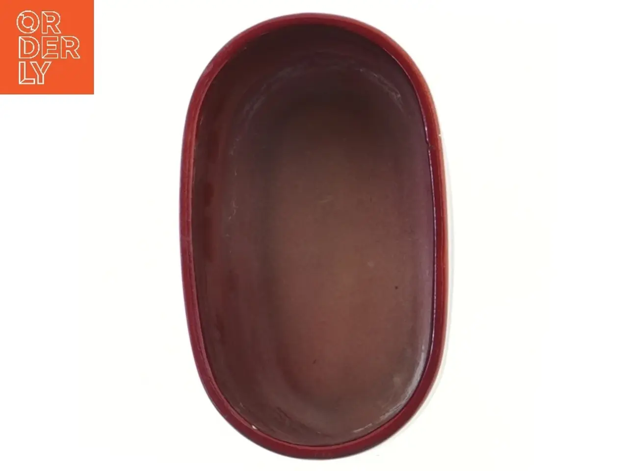 Billede 2 - Oval vase med gyldne striber fra Floradeco (str. 17x10x8 cm)