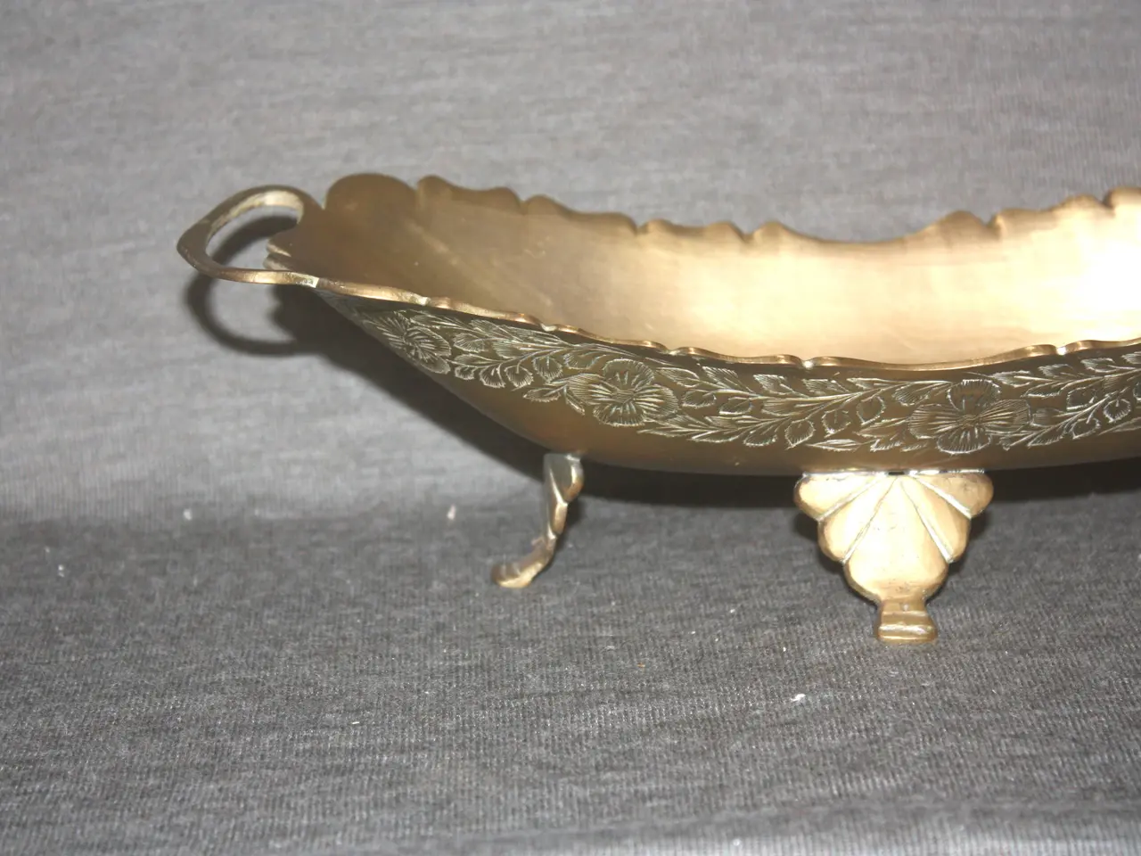 Billede 2 - Indian messing skål / opsats 27,5 cm x 9 cm