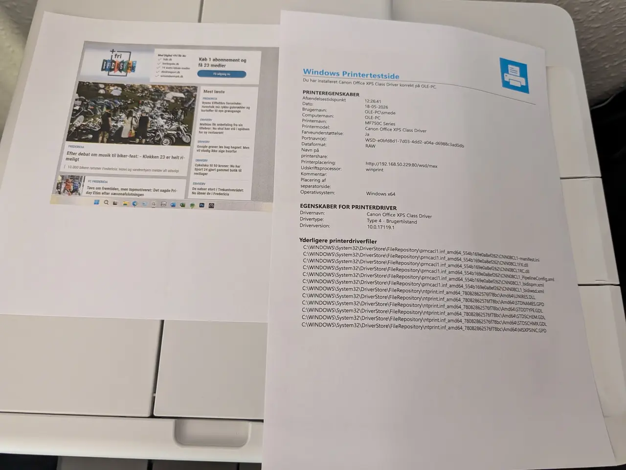 Billede 3 - Canon MF754Cdw alt i en farvelaserprinter
