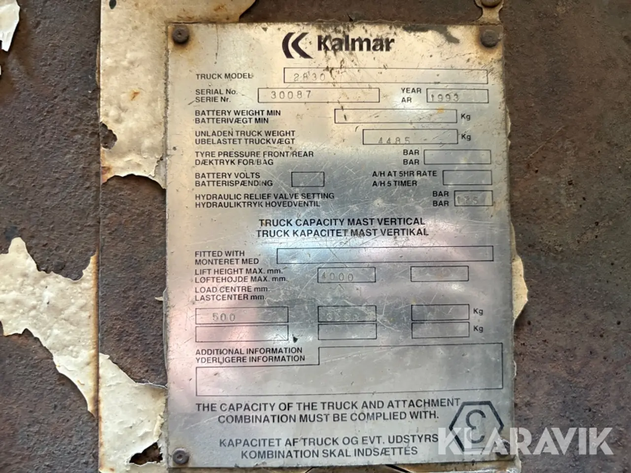 Billede 9 - Truck Kalmar 2830