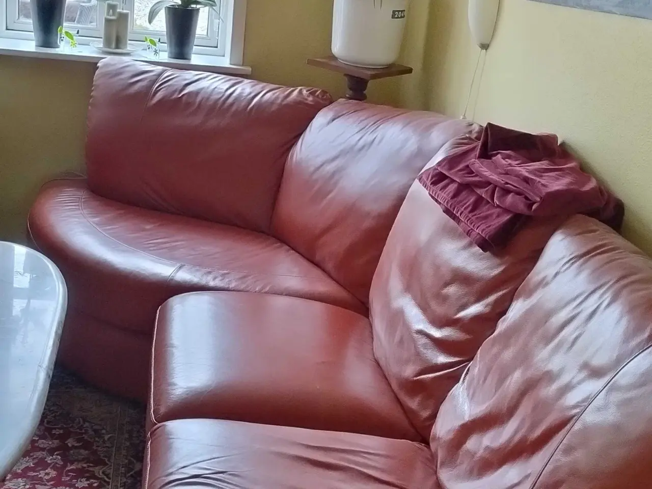 Billede 3 - Hjørnesofa i læder 