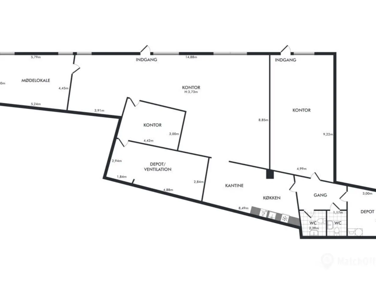 Billede 10 - 285 m² Kontor i moderne New Yorker-stil