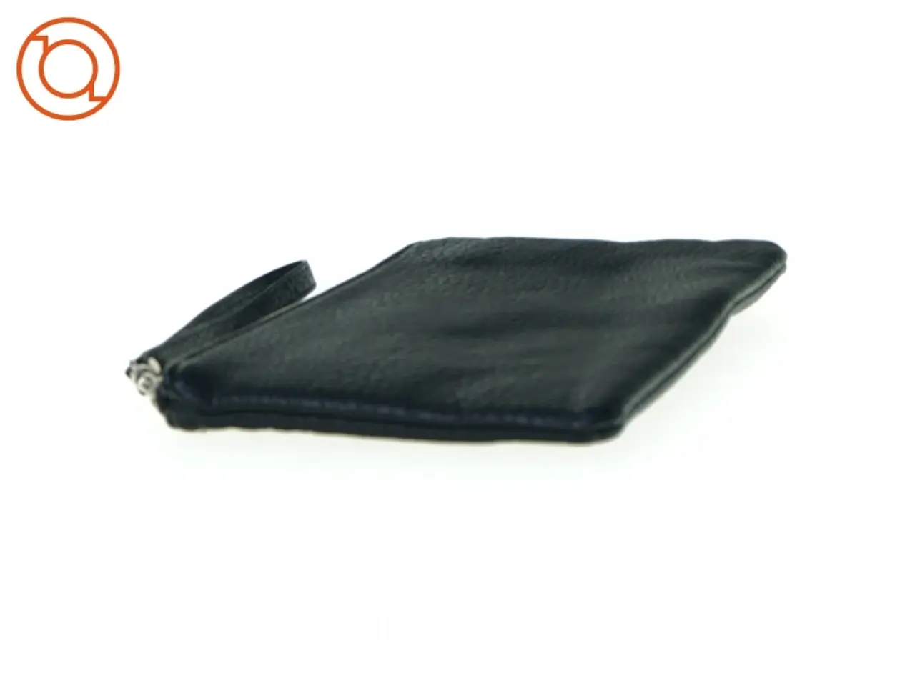 Billede 4 - Sort læderpræget taske clutch Pung med nitter (str. 20 x 12)