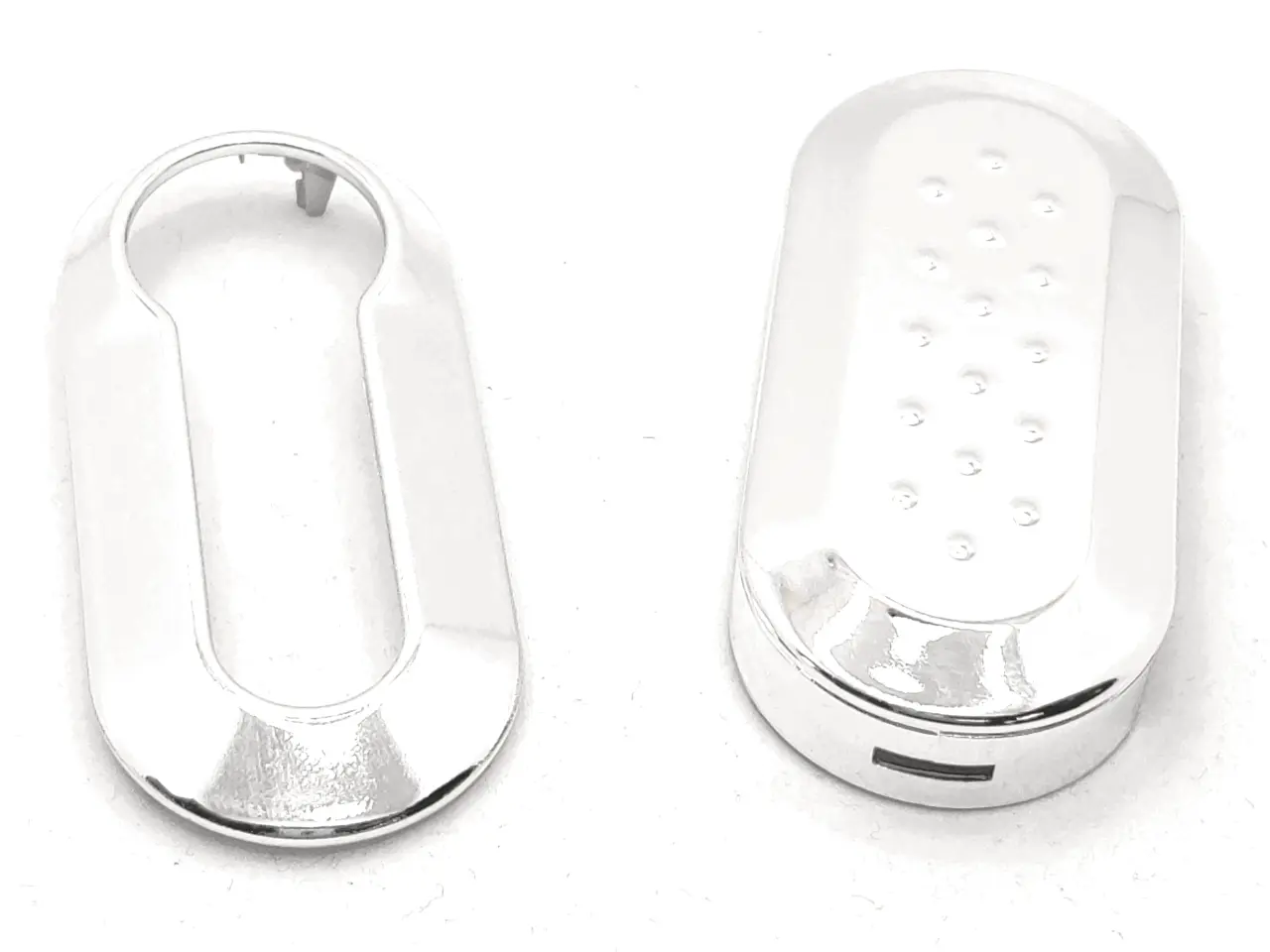 Billede 1 - Cover for Fiat nøgle i Chrome til fiat 500 og andre med samme type nøgle