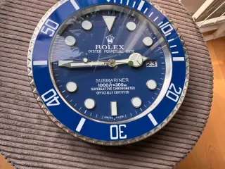 Submariner inspireret vægur Blå