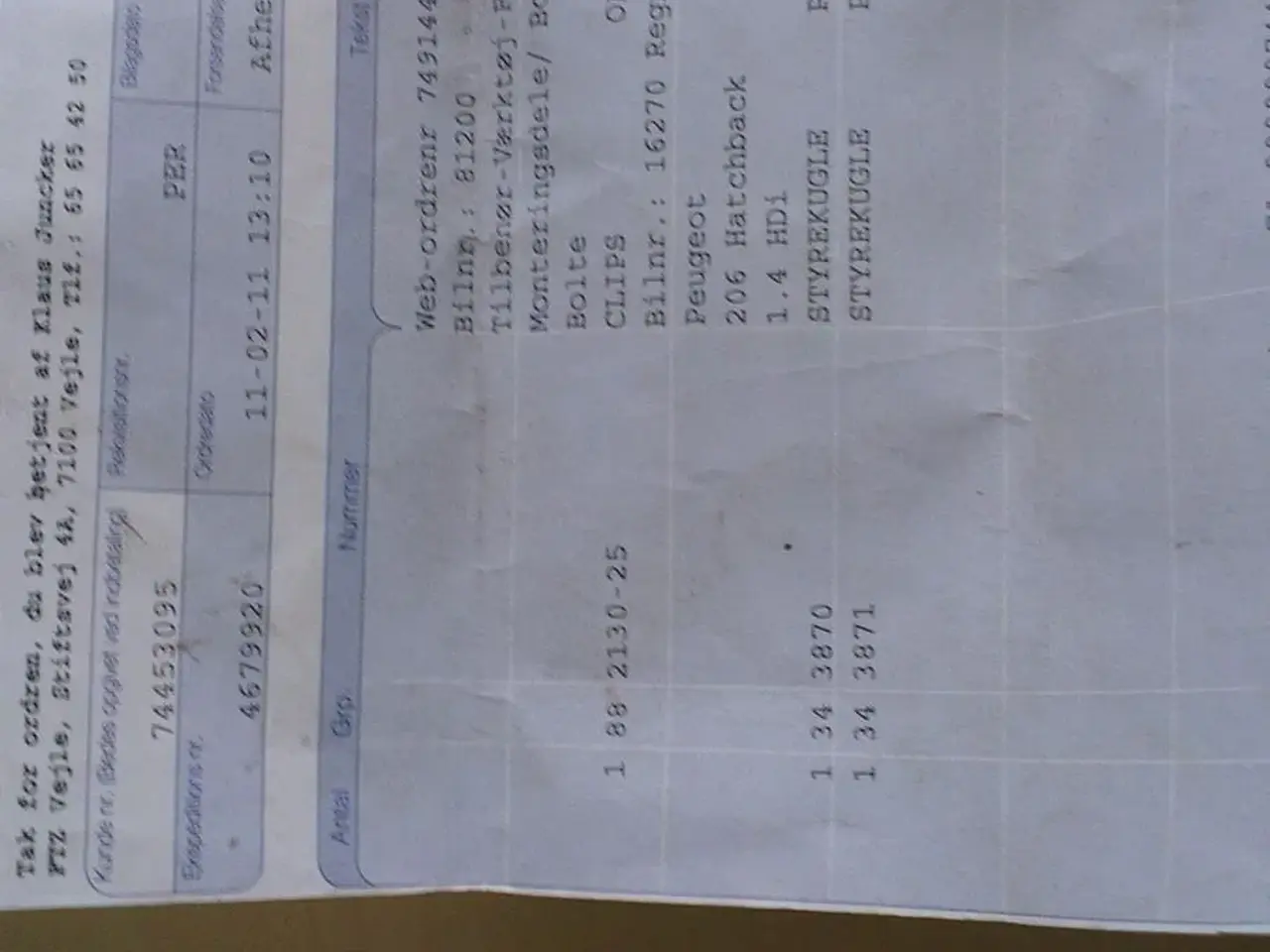 Billede 3 - styrekugle til en peugeot 206 ny