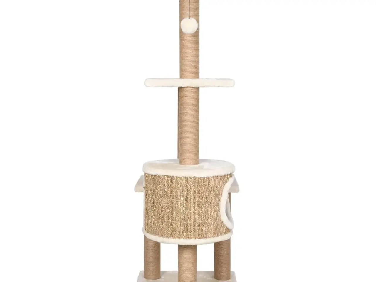Billede 4 - Kradsetræ med søgræs-kradsestolper 123 cm - beige