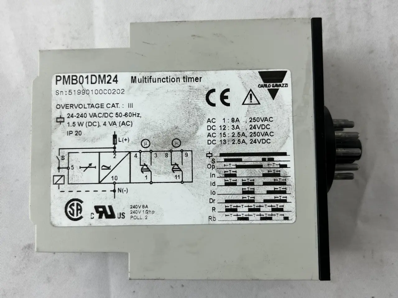 Billede 2 - Carlo Gavazzi PMB01DM24 Multifunction Timer DIN