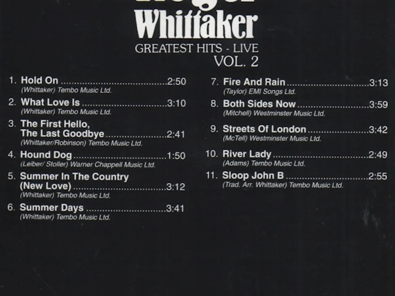 Billede 4 - Roger Whittaker – Greatest Hits – CD