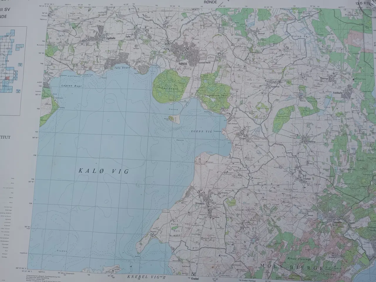 Billede 9 - Landkort over Rønde, Djursland