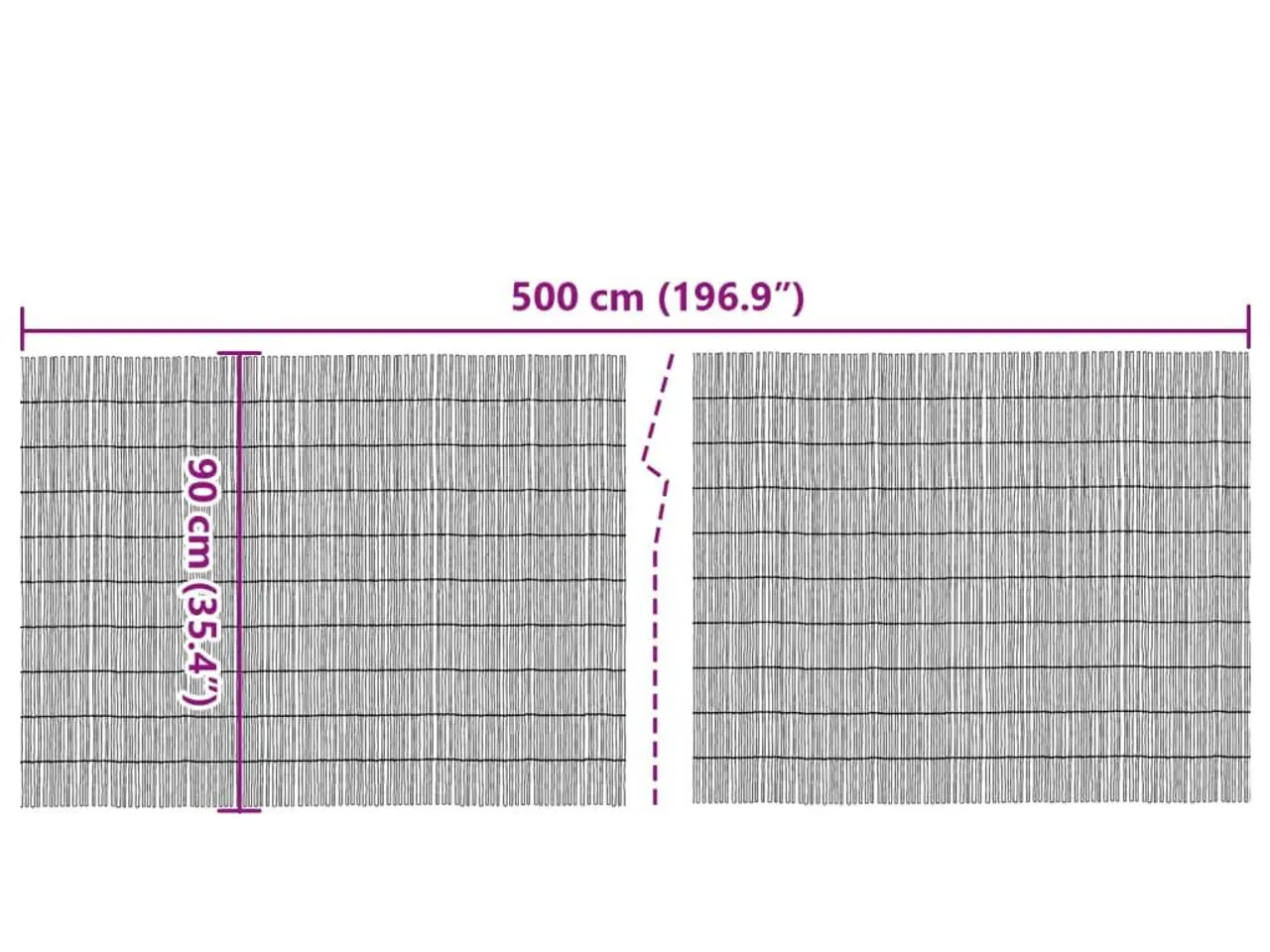 Billede 5 - Havehegn 500x90 cm siv