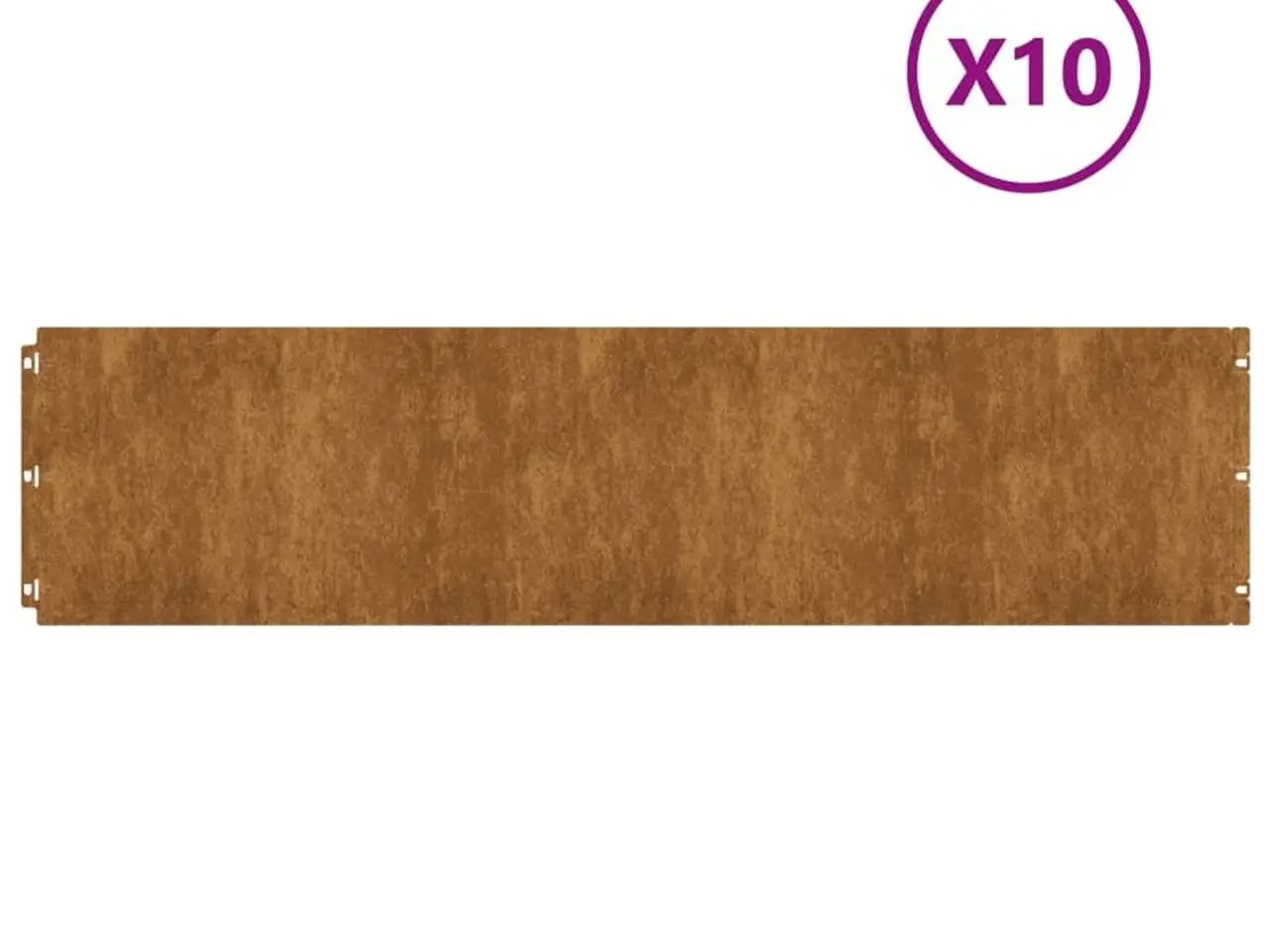 Billede 2 - Plænekanter 10 stk. 25x103 cm fleksibel cortenstål