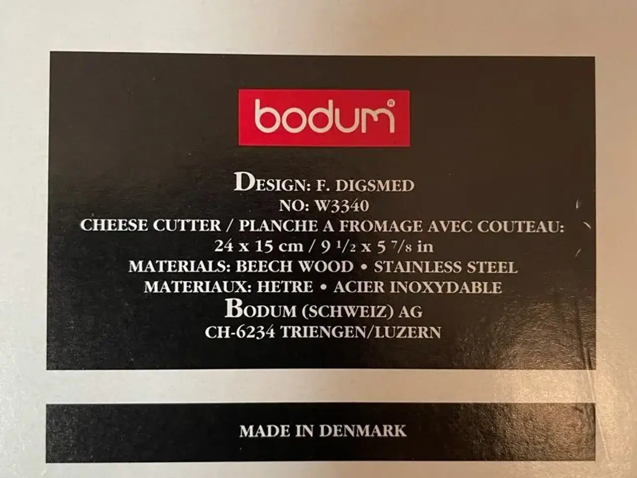 Billede 3 - Ny Bodum ostebræt m. kniv W3340
