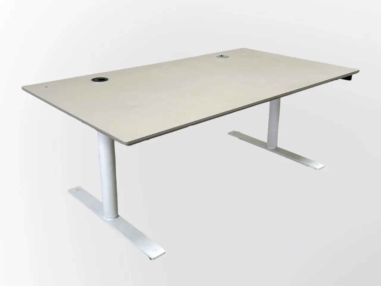 Billede 1 - Linak Hæve/sænkebord – Grå med Hvidt Stel 160x90 cm