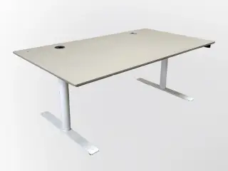 Linak Hæve/sænkebord – Grå med Hvidt Stel 160x90 cm
