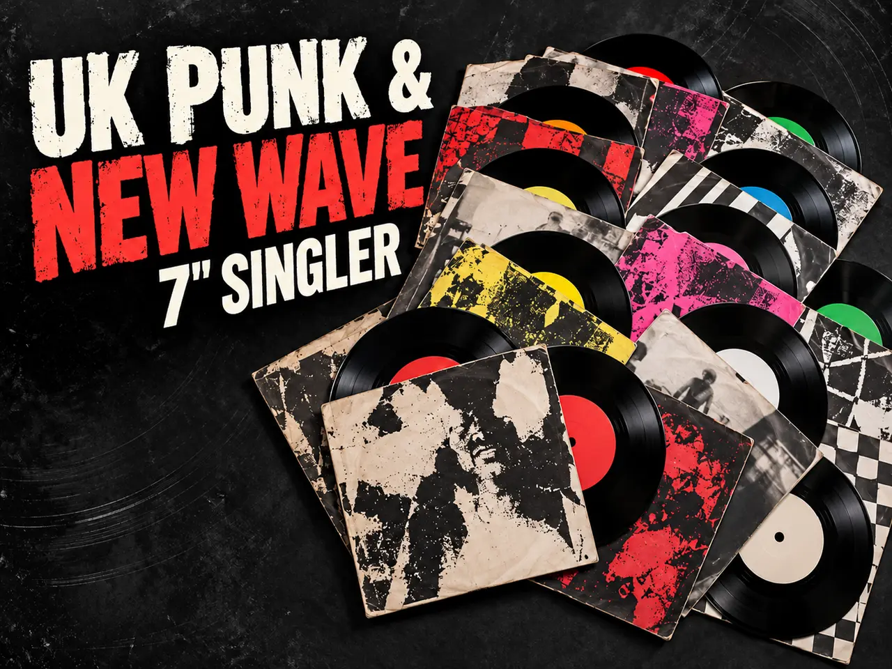 Billede 1 - UK punk og new wave – 14 x 7" singler Vinyl Record