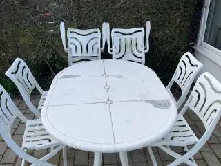 Havemøbelsæt i aluminium