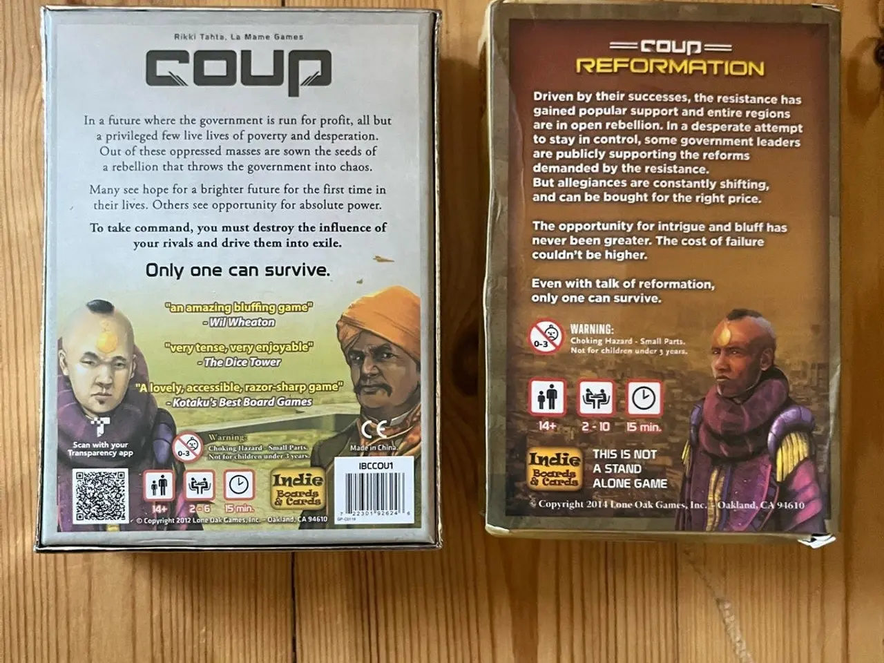 Billede 2 - COUP + udvidelsen Reformation - bluff kortspil