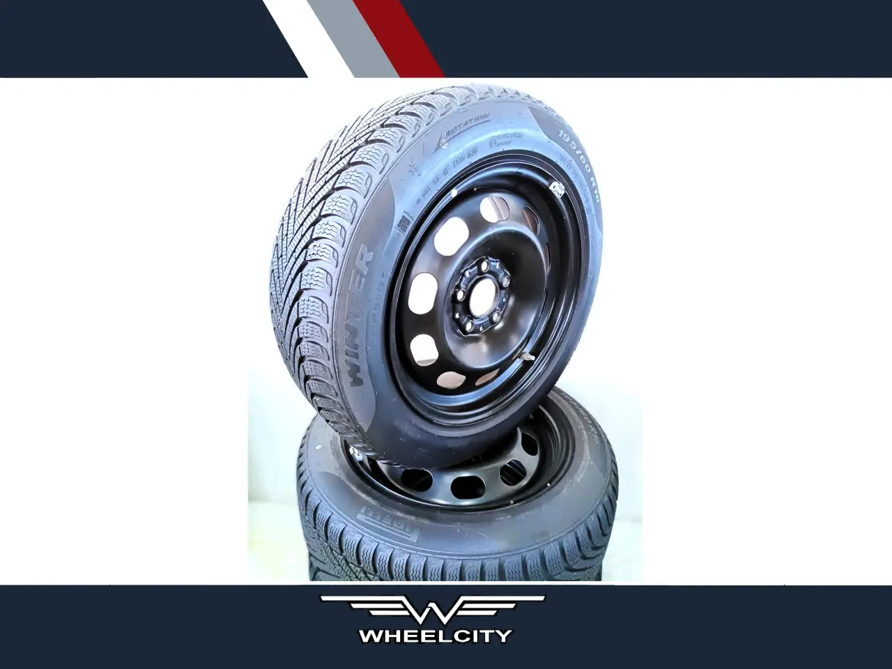 Billede 1 - 5x112 16" ET47 nav 66,6ø vintersæt inkl. TPMS