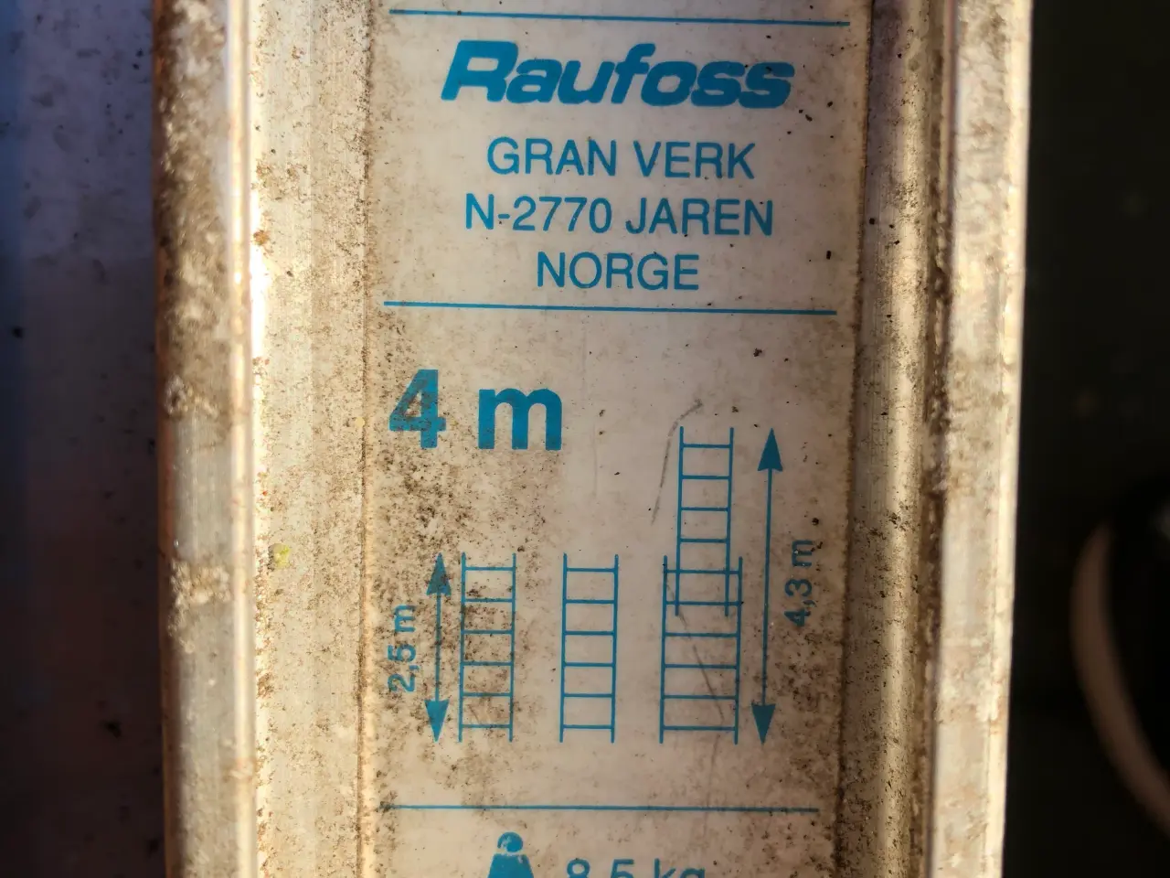 Billede 2 - 4,3 meter Skydestige i alu. fra Raufoss