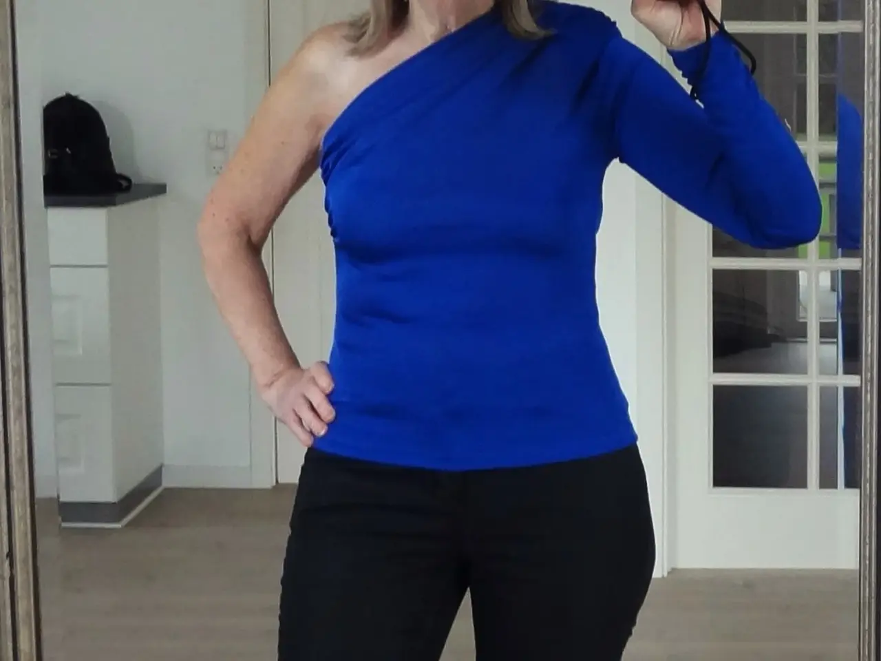 Billede 3 - Top, Gina tricot, Bluse, Overdel, str. 34, Blå,