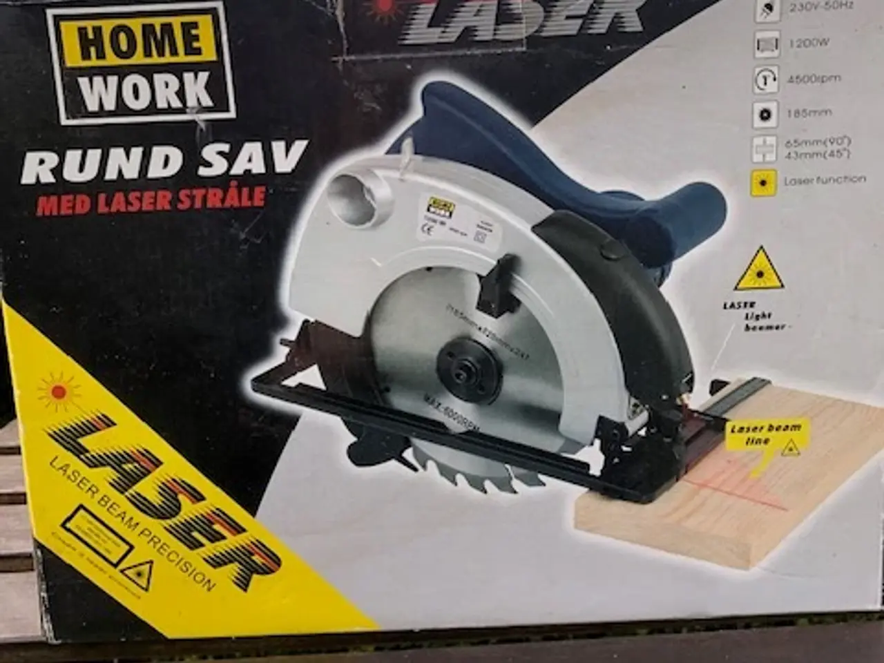 Billede 1 - Rund sav med laser stråler